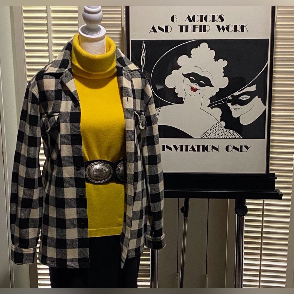 Bright yellow Chanel vintage turtleneck